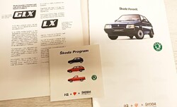 ŠKODA FAVORIT EREDETI MAGYAR PROSPEKTUS 1993 + KATALÓGUSOK – AUTÓS RELIKVIA