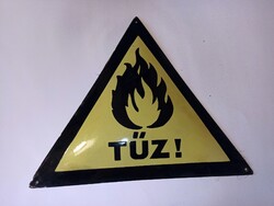RITKA TŰZ FELIRATÚ DOMBORÚ ZOMÁNC TÁBLA