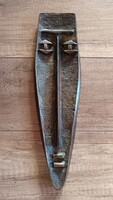 Kopcsányi Ottó bronz falimaszk falidísz
