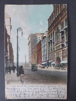 Antik képeslap Cleveland, Ohio – Euclid Avenue a Public Square felé, 1910
