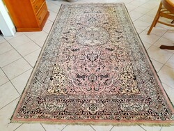 RITKASÁG!! Antik OROSZLÁNOS, VADÁSZ JELENETES MOKETT FALISZŐNYEG - 155x300 CM !!!
