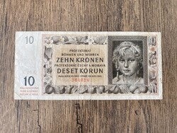 Cseh-Morva Protektorátus 10 Korona 1942 F+