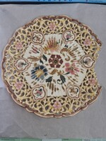 Zsolnay antique pierced decorative plate.
