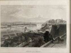 Eduard Willmann (1820–1877) - Pest és Buda ( acélmetszet )