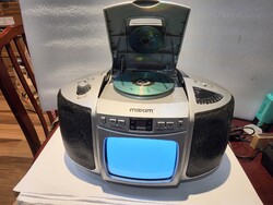 Retro halálmenő MAXIM RADIO TV & CD PLAYER MX11-17 működik szocreál space age