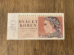 Csehszlovákia 20 Korona 1949 XF+