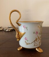 Antique Pirkenhammer Porcelain Cup / Decorative Mug with Dolphin Handle (1960-1970) – Rare!