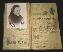 Antik útlevél - MAGYAR KIRÁLYSÁG -JUGOSZLÁV KIRÁLYSÁG özv.Komjássy Gézáné RITKA JÓ ÁLLAPOTÚ DARAB