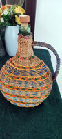 Colorful Woven Glass Jug 5L – Handcrafted Home Piece