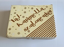 Retró 1990-es évekbeli Vajkaramella szaloncukor papírdoboz