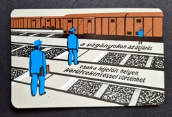 MÁV Állami Vasút vonat kártyanaptár 1980