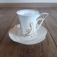Régi Hollóházi porcelán szecessziós csésze