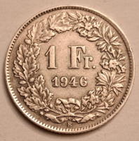 Svájc 0,835 ezüst 1 Frank 1946. (31)