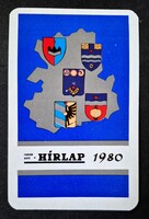 Csongrád megyei HÍRLAP kártyanaptár 1980