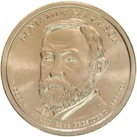 USA,1 dollar 2012 D - Benjamin Harrison aUNC+