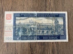 Cseh-Morva Protektorátus 100 Korona 1940 VG