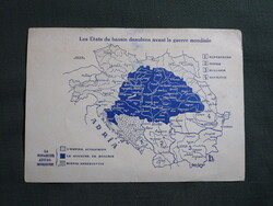 Képeslap,trianon,irredenta,Nagy Magyarország,Duna-medence államai,Osztrák–Magyar Monarchia, 1940-