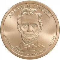 USA,1 dollar 2010 P - Abraham Lincoln aUNC+