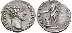 Marcus Aurelius 161-180 Denar, Roma, RIC III 352, Roman Empire