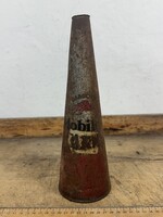 -AX841- Antik Gargoyle Mobiloil AF kúpos olajos doboz fém olajoshordó benzinkút relikvia bádogdoboz