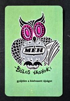 MÉH rajzos grafikus kártyanaptár 1984