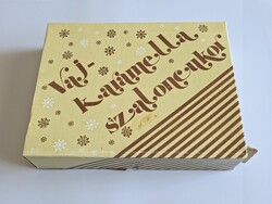 Retró 1990-es évekbeli Vajkaramella szaloncukor papírdoboz