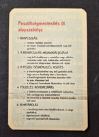 DÉMÁSZ Szeged feszültségmentesítés öt szabálya kártyanaptár 1977