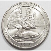 USA,quarter dollar 2018 P - Voyageurs aUNC+ réz