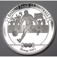 Uganda,2000 shillings 2006 PP - A futball legendái - Karl-Heinz Rummenigge UNC ezüst 24.80g