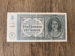Cseh-Morva Protektorátus 5 Korona 1940 F+