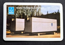 BHG mobil távbeszélő központ kártyanaptár 1980