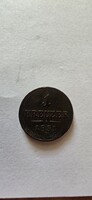 1 Kreuzer 1851 "B" (Körmöcbánya) – Rézérme
