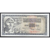 Jugoszlávia,1000 dinara 1978 UNC