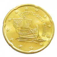 Ciprus,20 eurocent 2012 aUNC+