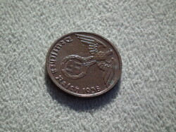 Németország, horogkeresztes birodalmi 1 Pfennig (Reichspfennig), 1938 B
