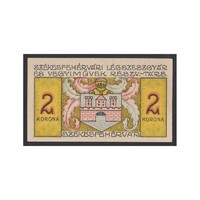 Magyarország,2 korona 1921 - Székesfehérvári Légszeszgyár aUNC+