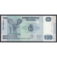 Kongó,100 francs 2022 UNC