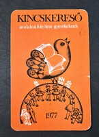 Kincskereső irodalmi folyóirat gyerekeknek kártyanaptár 1977