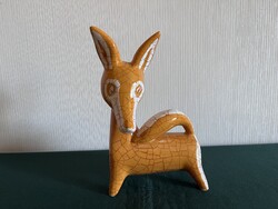 Kumpost Éva róka kerámia figura (C0127)