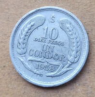 Chile 10 pesos/1 condor 1958 (KA60)
