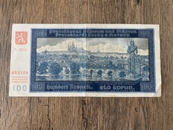 Cseh-Morva Protektorátus 100 Korona 1940 VF-