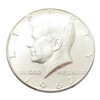 USA,half dollar 1967 aUNC+ ezüst 11.50g400