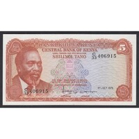 Kenya,5 shillings 1978 UNC