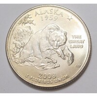 USA,quarter dollar 2008 P - Alaska aUNC+