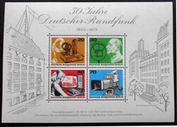 BBb4 / Németország - Berlin 1973 50 éves a rádió blokk postatiszta