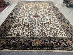 Beautiful Bird Motif Iranian Cotton Silk 190x280 cm Persian Rug M31