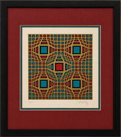 Victor Vasarely 1906-1997 'ARG-VIT' Artwork, Framed with Paspartu, Ready to Hang!