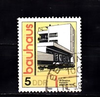 1980 DDR Kelet Németország 5 Bauhaus stílusú épületek Pecsételt Bélyeg