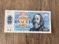 Csehszlovákia 20 Korona 1988 VF-