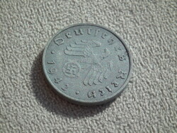 Németország, horogkeresztes birodalmi 10 Pfennig (Reichspfennig), 1942 G